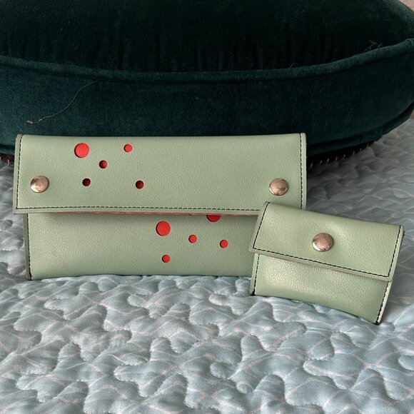 Holly Aiken Vegan Leather Clutch & Coin Pouch - Picture 1 of 15